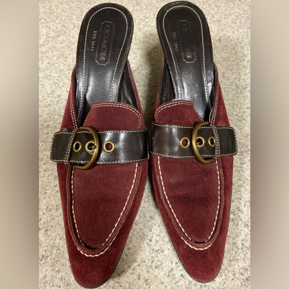 AUTHENTIC COACH Suede Mules/Heels